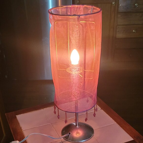 14.5 inches pink table lamp electric - Picture 2 of 9